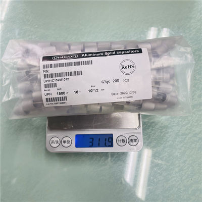 16V1500UF Kapasitor Elektrolit Padat Tutup Filter Daya UPH1C152M1012 Kemampuan ESR Rendah